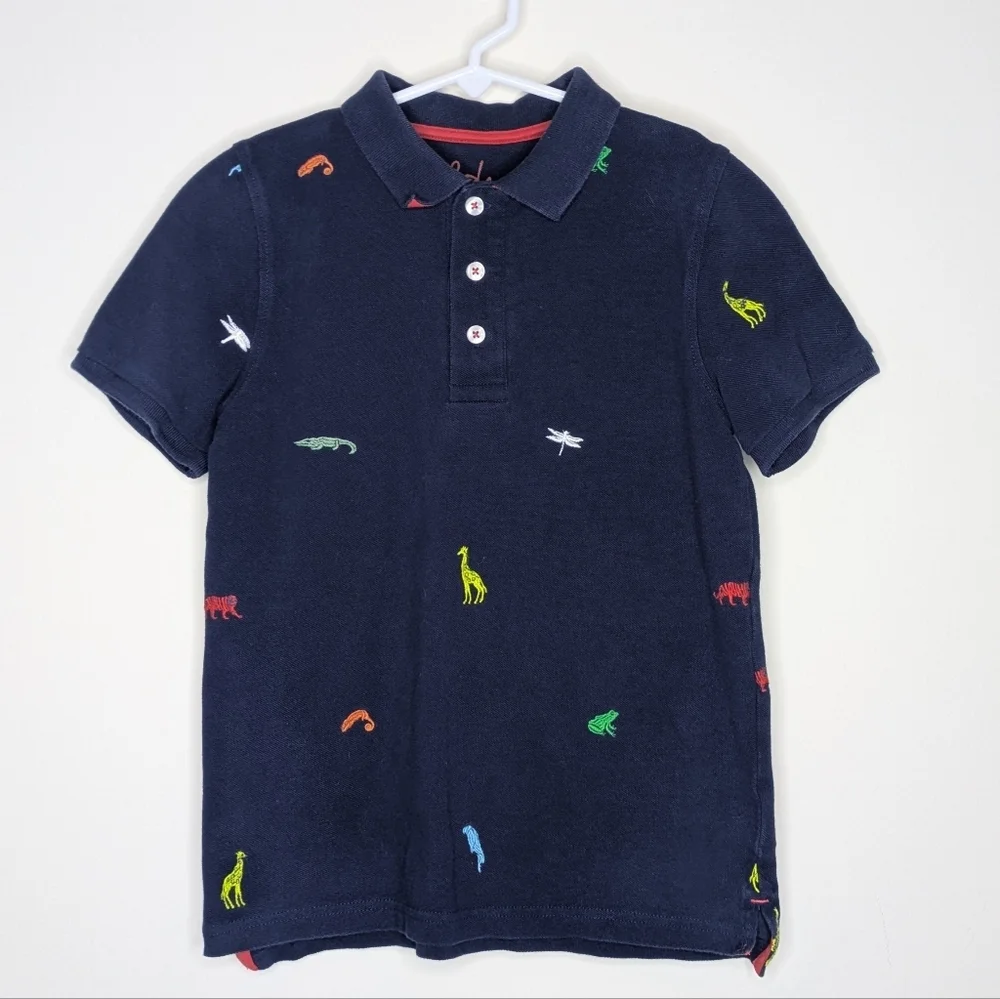 Boden Animal Print Polo Shirt 9/10